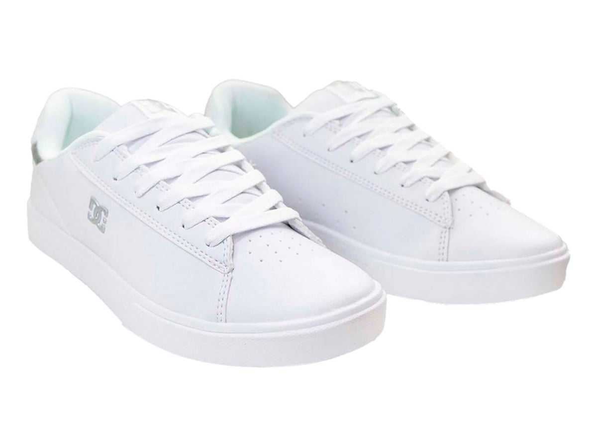 Tenis DC Shoes Notch SN MX Blanco y Plata para Mujer
