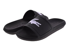 Sandalias Lacoste Croco Slide Negro para Mujer