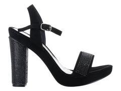 Sandalias Sary de Tacón Negro para Mujer