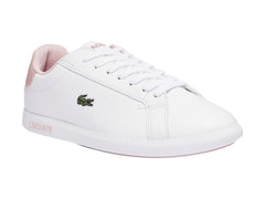 Tenis Lacoste Graduate Blanco y Rosa para Niña