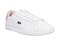 Tenis Lacoste Graduate Blanco y Rosa para Niña