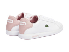 Tenis Lacoste Graduate Blanco y Rosa para Niña