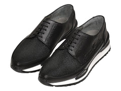Tenis Cuadra de Mantarraya Negro para Hombre