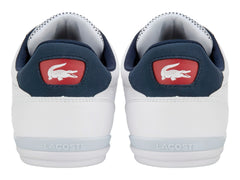 Tenis Lacoste Chaymon Blanco Azul y Rojo para Hombre