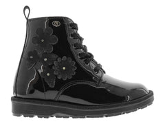 Botas Coqueta Charol Negro para Niña