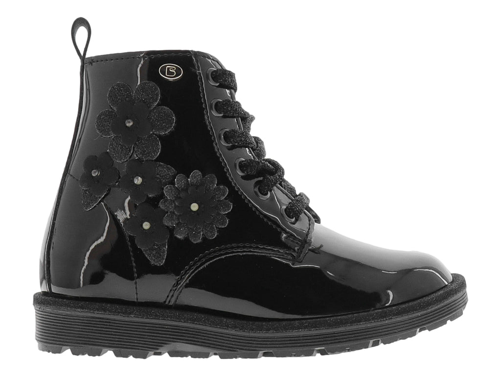 Botas Coqueta Negro Charol para Niña