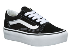 Tenis Vans Old Skool Platform Negro y Blanco para Niña