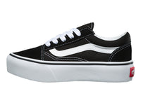 Tenis Vans Old Skool Platform Negro y Blanco para Niña