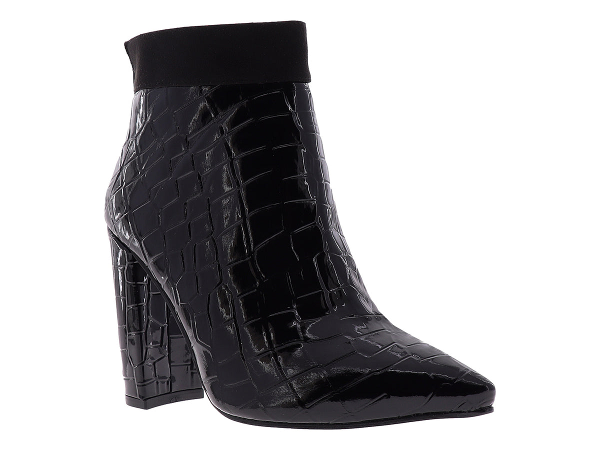 Botines OYYI Negro Efecto Lagarto para Mujer