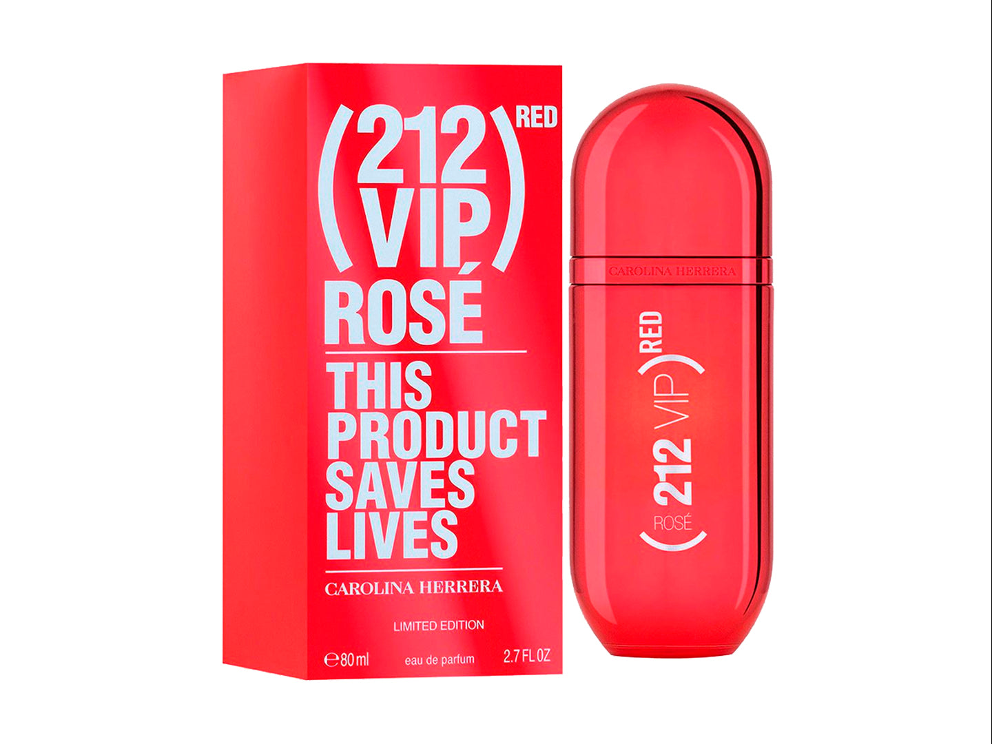 Perfume Carolina Herrera 212Vip Rose Red 2.7 Oz Edicion Limitada Red Woman