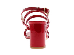 Sandalias Luna Rosa Charol Rojo para Mujer