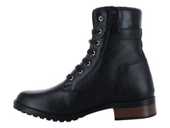 Botas Militares Nevada Piel Sorrento Negro para Mujer