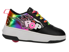 Tenis Patín Heelys Negro Rainbow Flame para Niña
