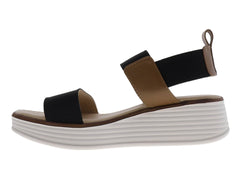 Sandalias Hispana Plataforma Negro para Mujer