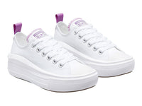 Tenis Converse Chuck Taylor All Star Move Blanco y Morado para Niña