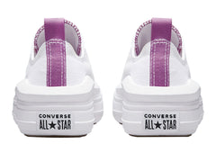 Tenis Converse Chuck Taylor All Star Move Blanco y Morado para Niña