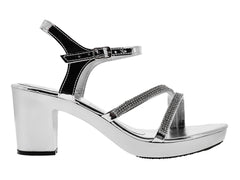 Zapatillas Sary Plata Espejo para Mujer