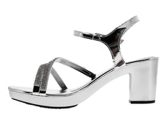 Zapatillas Sary Plata Espejo para Mujer