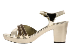 Zapatillas de Fiesta Sary Color Oro Espejo para Mujer