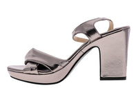Sary Zapatillas de Fiesta Color Gris Metálico para Mujer