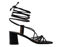 Sandalias Sary Tacón Negro Lace Up para Mujer