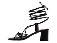 Sandalias Sary Tacón Negro Lace Up para Mujer