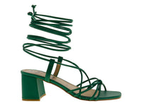 Sandalias Sary Verde Bandera Lace Up para Mujer