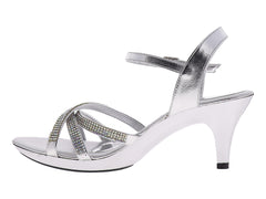 Zapatillas de Fiesta Roze Plata Tornasol para Mujer
