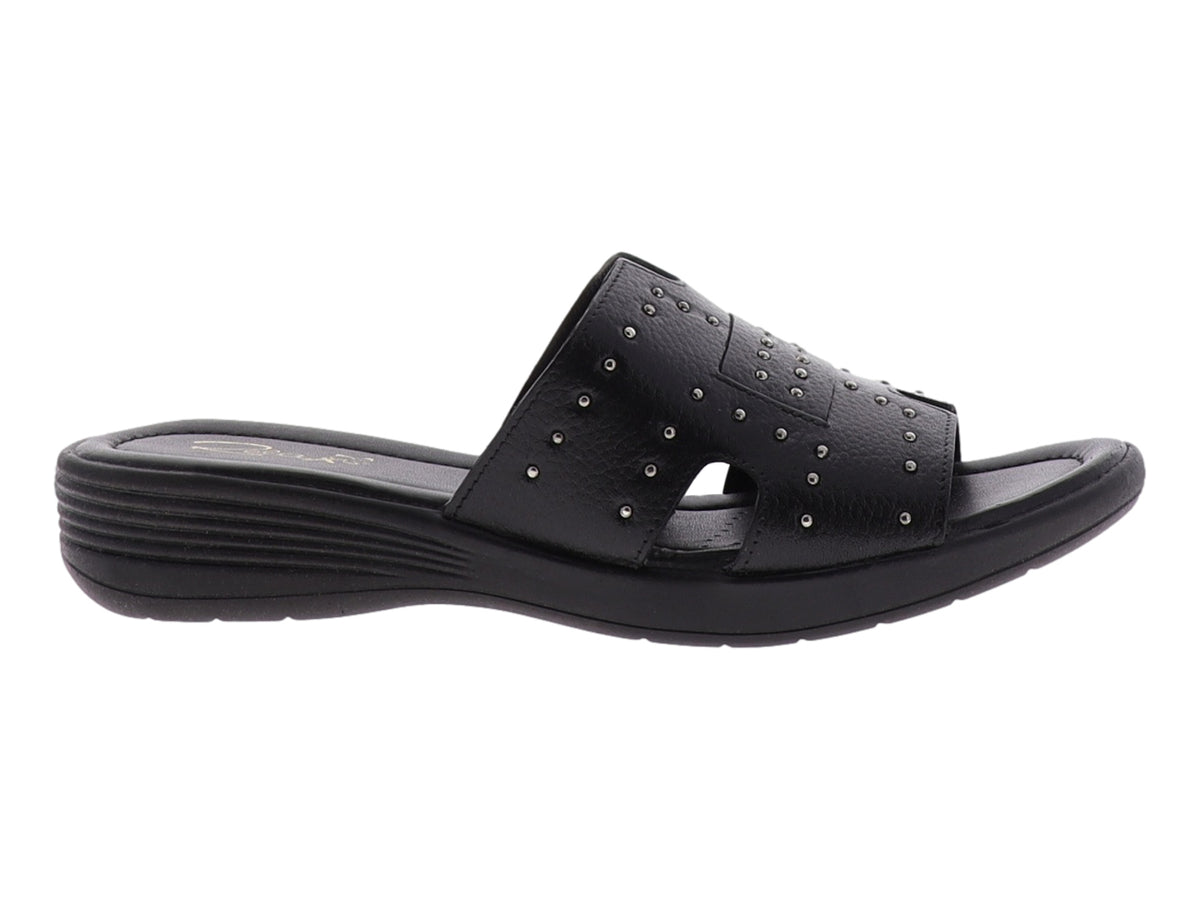 Sandalias Relax de Piel Negro para Mujer