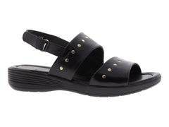 Sandalias Relax de Piel Negro para Mujer