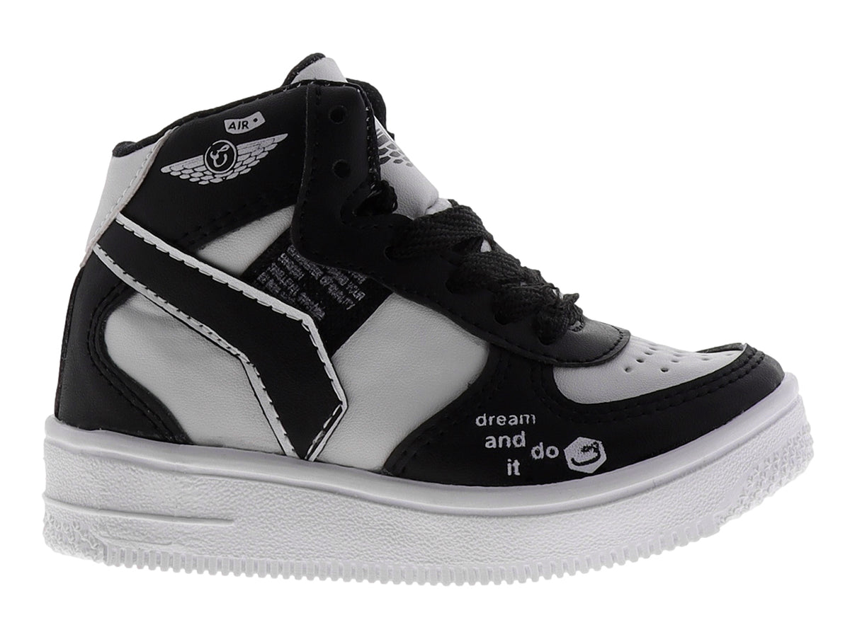 Tenis New Boys Negro y Blanco para Niño