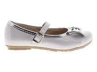 Zapatos Planos Sarele Blanco y Plata para Niña