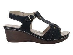 Sandalias Plataforma Meli&Ana Olmeca Negro para Mujer