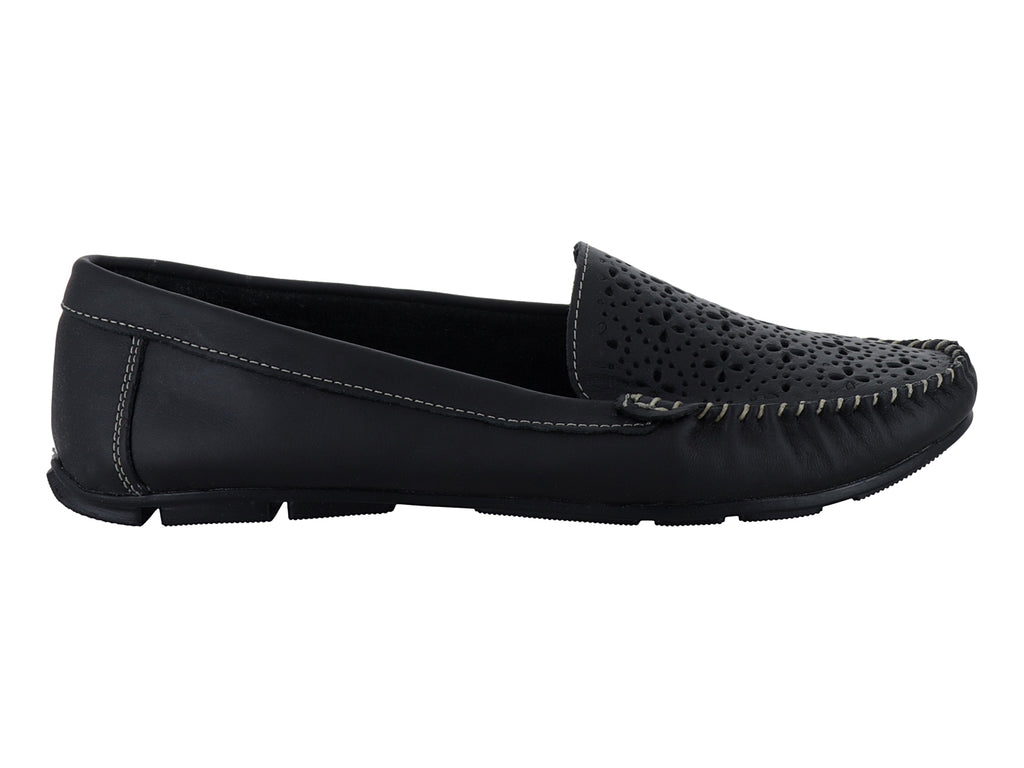 Zapatos Mocasines Driver Meli&Ana Negros para Mujer