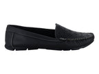 Zapatos Mocasines Driver Meli&Ana Negros para Mujer