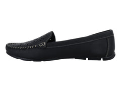 Zapatos Mocasines Driver Meli&Ana Negros para Mujer