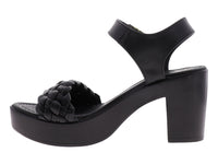Sandalias de Tacón Luna Rosa Negro para Mujer