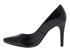 Zapatillas Luna Rosa Negro Efecto Croco