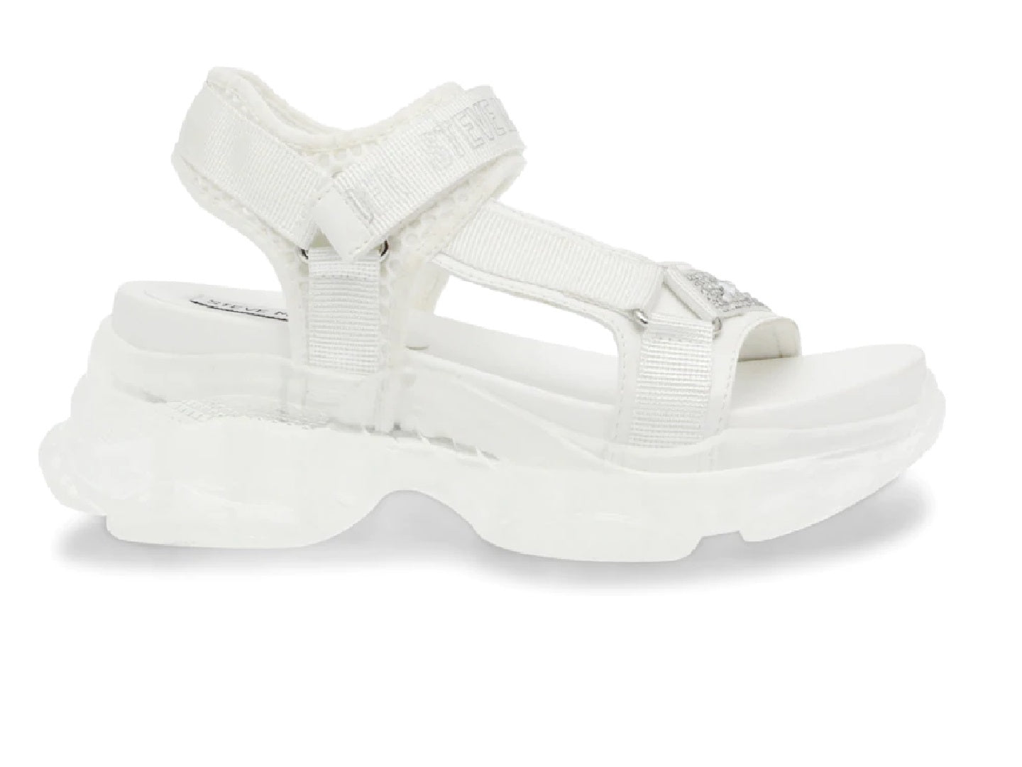 Sandalias Steve Madden Sandalia Gladiador Blanca Maxima Para Mujer