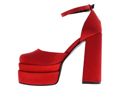 Zapatillas Roze Shantung Rojo para Mujer