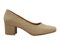 Zapatillas Luna Rosa Zapatilla Formal Cerrada Beige 4300 Para Mujer