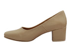 Zapatillas Luna Rosa Zapatilla Formal Cerrada Beige 4300 Para Mujer