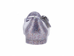 Zapatos Mary Jane Mini Melissa Plata Glitter para Niña