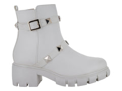Botines Lady Paulina Blanco con Plataforma para Mujer