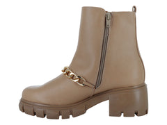 Botines Casuales Lady Paulina Beige para Mujer