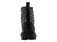 Botines Combat Luna Rosa Negros para Mujer