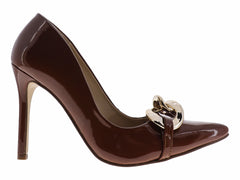 Zapatillas Senties Charol Color Cacahuate para Mujer
