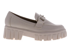 Zapatos Loafers Senties Color Latte para Mujer