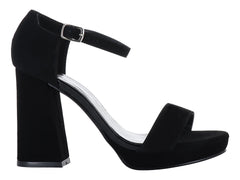 Sandalias de Tacón Clasben Negro para Mujer