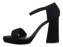 Sandalias de Tacón Clasben Negro para Mujer